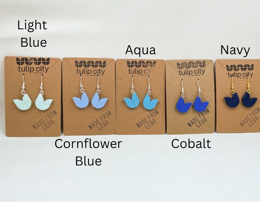 Tulip Earrings - Light Blue