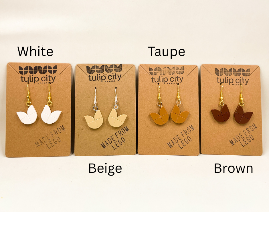Tulip Earrings - White