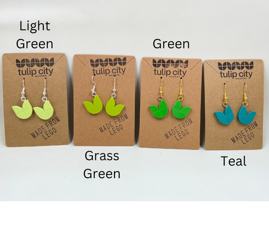Tulip Earrings - Light Green