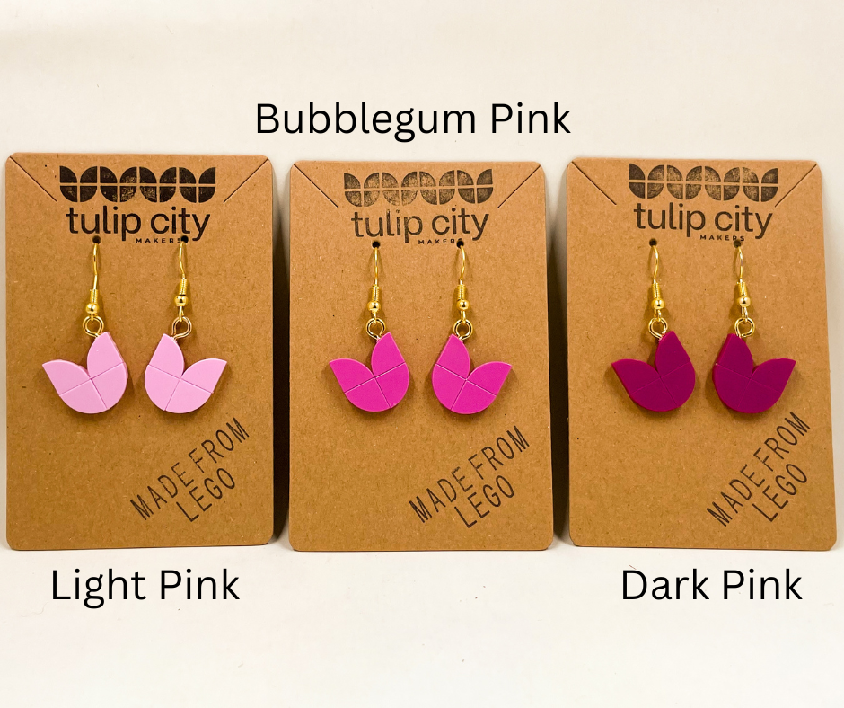 Tulip Earrings - Bubblegum Pink