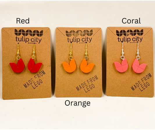 Tulip Earrings - Red