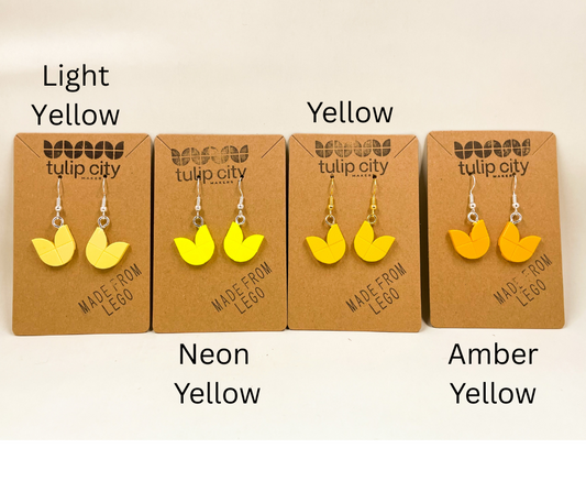 Tulip Earrings - Light Yellow