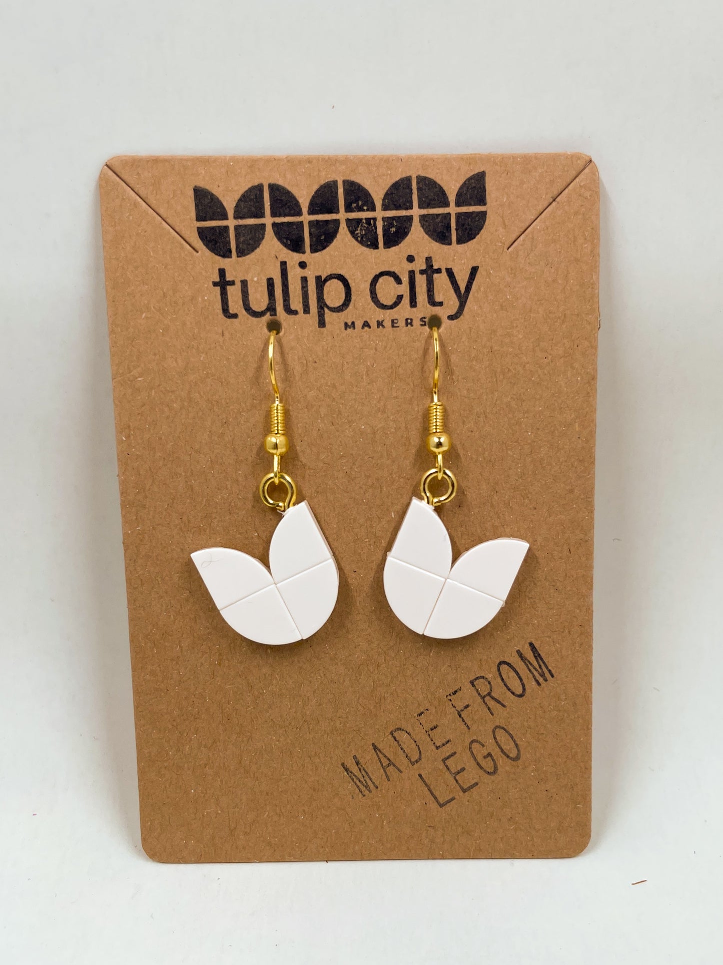 Tulip Earrings - White